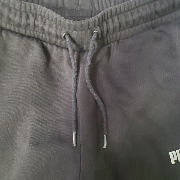 Puma Womens Black Logo Jogger Sweatpants sz S - Picture 3 of 4